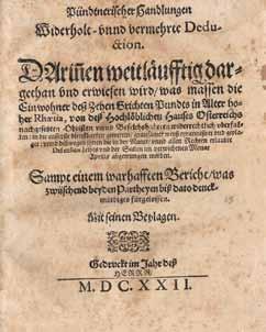 123. (Guler von Weineck, Johannes). Pündtnerischer Handlungen widerholt- unnd vermehrte Deduction.