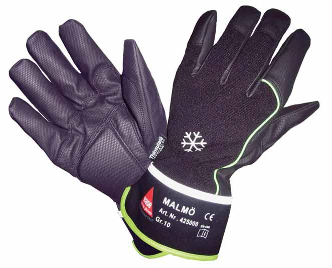 Die neue Technik Serie die perfekten Handschuhe Verbesserte Passform gemäß EN 420 Innenhanddämpfung 1 Malmö Art. Nr. 425000 Wintersicherheitshandschuh aus warmen und geschmeidigem Material.