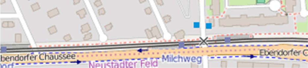 für Umbauabschnitte (rot) der Johannes-R.-Becher-Straße DR.