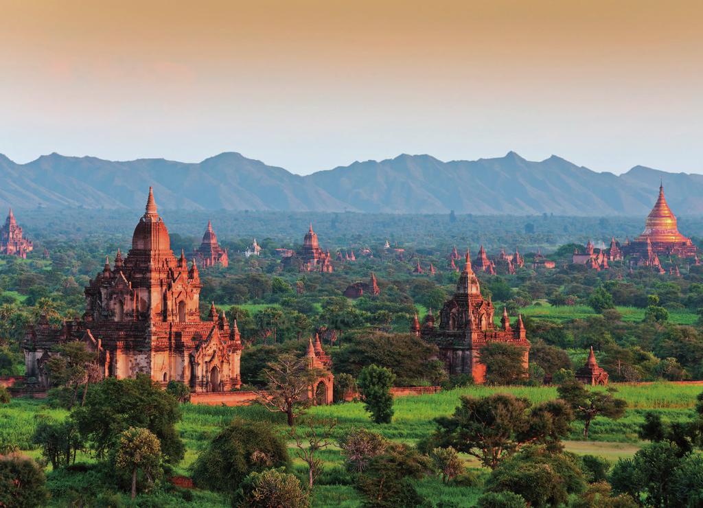 Bagan Mandalay, Myanmar In den vergangenen 1500 Jahren sind ganze Königreiche entlang des Irrawaddy-Flusses im heutigen Myanmar (Burma) aufgeblüht und wieder zerfallen.