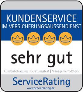 2. Ratingergebnis ServiceRating vergibt der Gothaer Versicherungsbank VVaG das Testurteil zum Kundenservice im Versicherungsaußendienst mit der Auszeichnung durch vier Kronen.