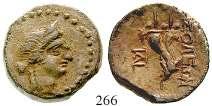 KILIKIEN, SOLOI-POMPEIOPOLIS 266 Bronze 2.-1. Jh.v.Chr. 5,18 g. Kopf der Demeter r. mit Diadem / Doppelfüllhorn. SNG BN 1209f. var.