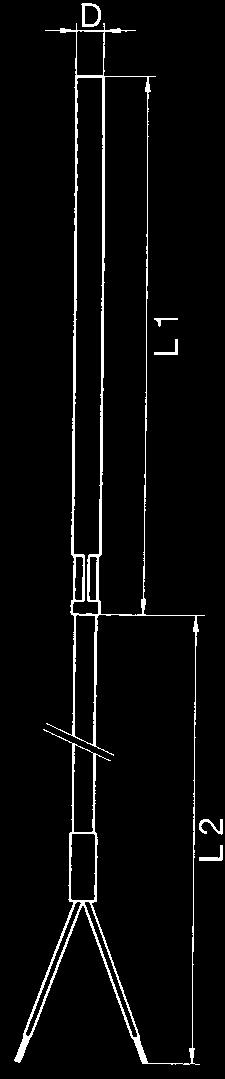 fühler Messwiderstand (Standard) PT1 EN 6751 bereich - 18 C Anschlussleitung Kabelfühler m (Standard) 1 m (Option) Maße L1 L2 D kurz kurz mittel mittel lang lang 45 mm 45 mm 15 mm 15 mm 14 mm