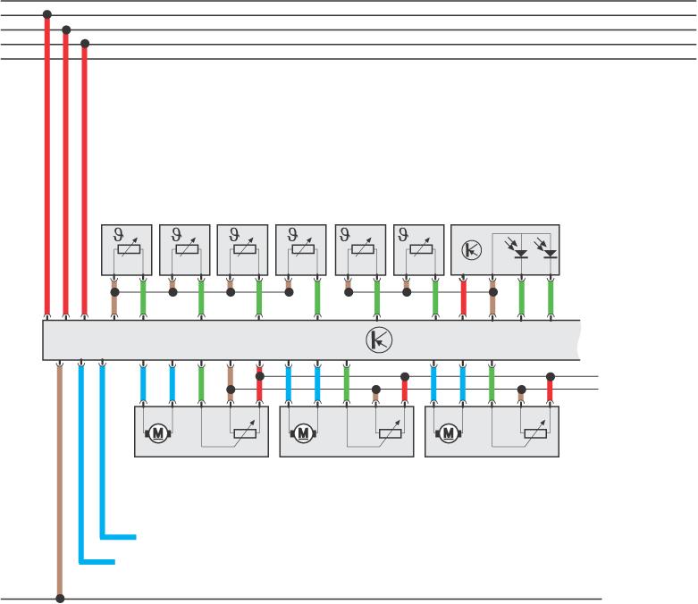 Heizung und Klimaanlage Funktionsplan Klimaanlagen Eingangssignal Ausgangssignal Plus Masse CAN-Datenbus G89* G261 G262* G263 G150 G151* G134* G89 G261 G262 Geber für Ausströmtemperatur, Fußraum