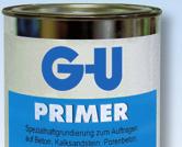 G.U-Dichtmassen und G.U-Primer G.U-Primer sehr gute Klebkraft auf nahezu allen Untergründen (Beton, Mauerwerk, Kalksandstein, Ziegel,.