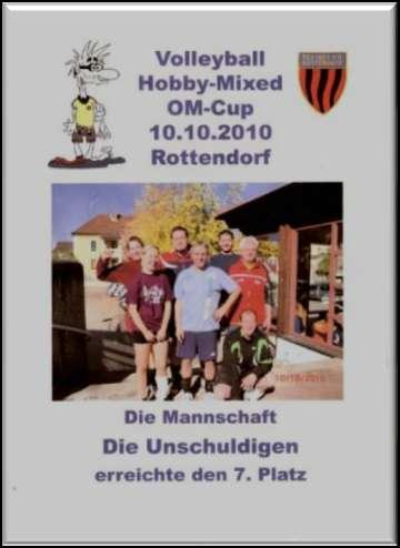 Volleyball (Hobby) Teilnahme an 4 Mixed-Turnieren 2010 Rottendorf