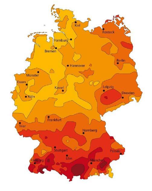 Solarenergetisches Potenzial in Deutschland für