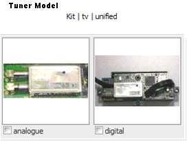 connector board New connector board Unified board 8) TV Tuner Model