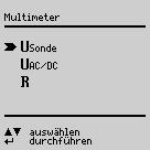 12 Multimeterfunktionen VΩ 12.2 Wechsel-/Gleichspannung U AC/DC max.