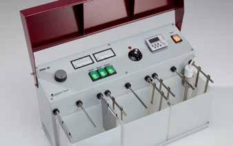 Edelstahlhalterung Stufenlos regelbarer Thermostat zur Überwachung der Badtemperatur Gleichrichter, Warenbewegung und Heizung getrennt ein- und ausschaltbar