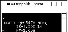lib-datei speichert, kann man den Dateinamen inklusive der Dateiendung in Anführungszeichen setzen. Hier wurde der Name der Datei BC547B.lib gewählt.