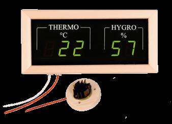 0 mm Skala Gleiches Gerät, jedoch mit 0 mm Skala -F Elektronisches Sauna Hygro-Thermometer