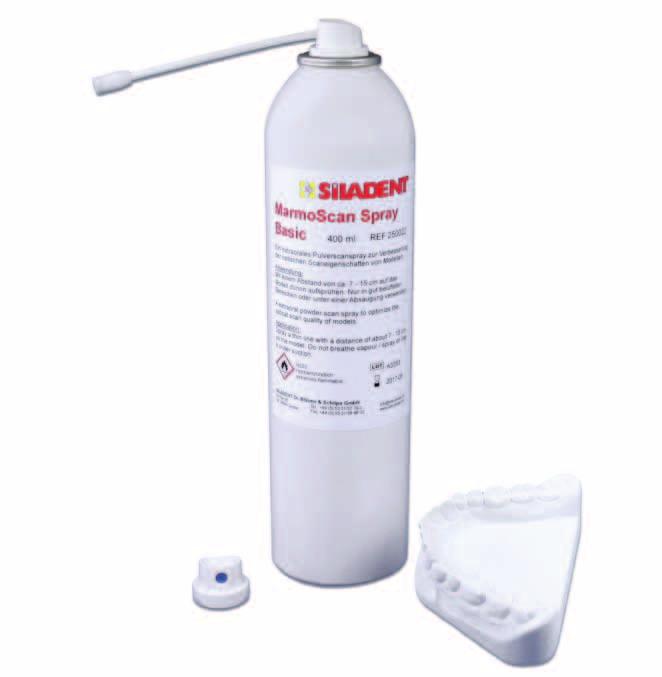 MarmoScan Verdünner MarmoScan-Lack, 20 ml Flasche 250001 MarmoScan Verdünner, 20 ml Flasche 250002 MarmoScan-Spray 2 scanfähige Sprays, weiß Standard extrafeine Vernebelungsdüse sorgt für