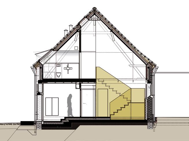 HAUS IM HAUS Aufbau Dach (begehbarer Oberflächenaufbau) Diffusionsoffene Abdichtung nach DIN 18195 2,2 cm Beplankung OSB 3 20 cm Sparren KVH / BSH / WD feuchteadaptive Folie 4,0 cm Lattung / WD