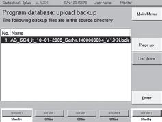 7.15.4 Loading Backup from SD card (F6) When reloading backup files, insert the backup SD card into the SD card reader. Fig.