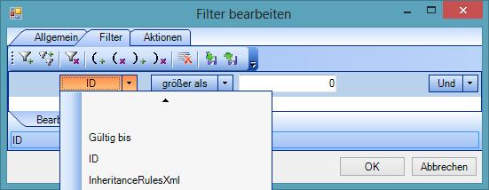 2.1. Filter-Definition Die einzelnen Filter werden im Register Filter