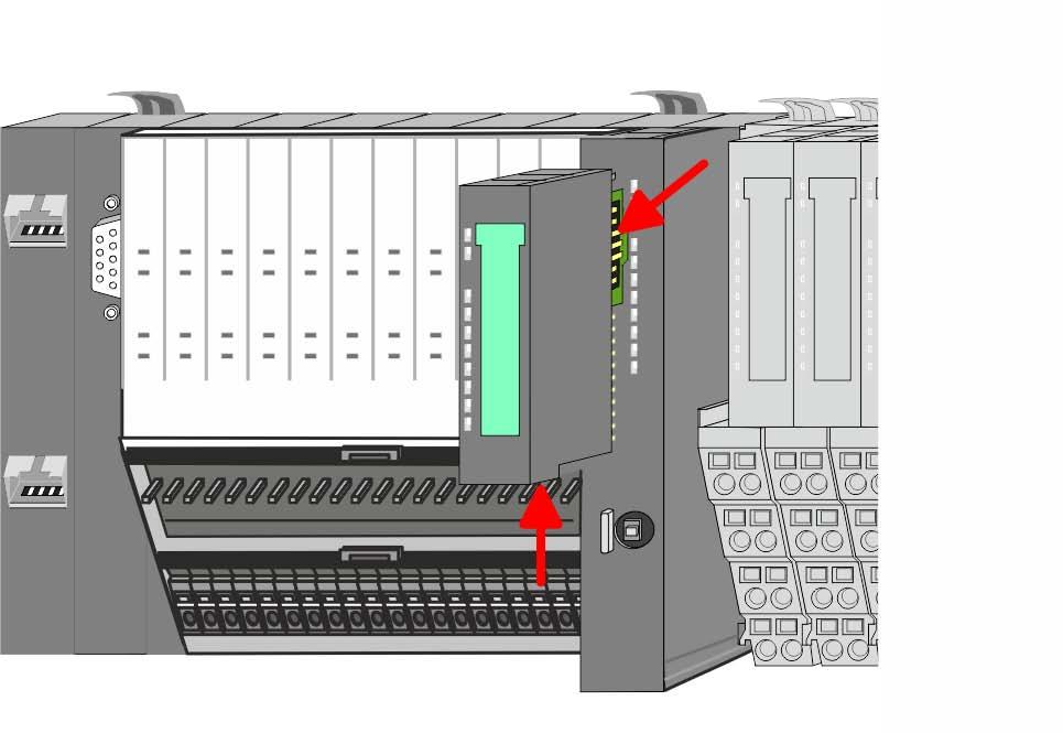 Grundlagen und Montage VIPA System SLIO Demontage > Demontage CPU 01xC 3.