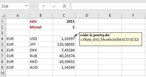 9 Dokumentation XcelPack1.docx Anwendungsbeispiele Die fünf beschriebenen Formeln erscheinen, sobald sie nur die Anfangsbuchstaben eingeben.