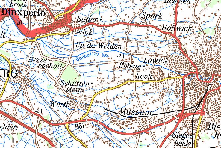 Seite 8 2 Beschreibung des Untersuchungsgebietes 2.1 Geografischer Überblick Das Wasserwerk Liedern liegt im Kreis Borken auf dem Stadtgebiet von Bocholt im Ortsteil Liedern (Abb. 2.1).