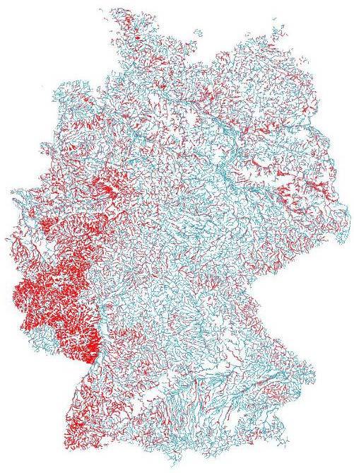Querbauwerke in Deutschland (2005) Anzahl >> 50.000 1 1 Querbauwerk pr 2 km Fließstrecke (Schätzung: 200.