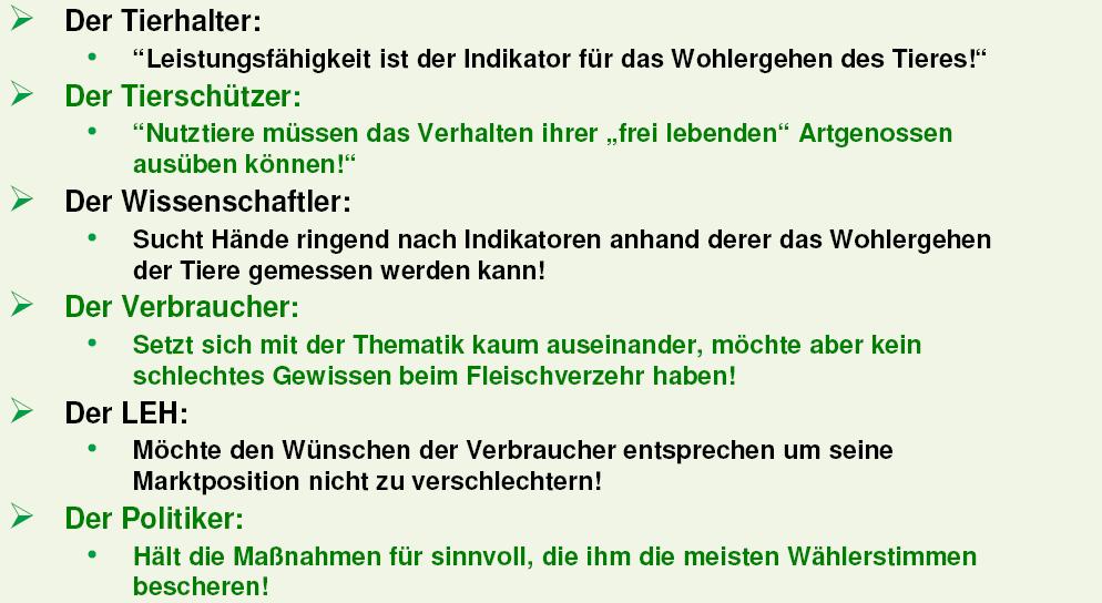 Einleitung Tierwohl aus unterschiedlichen Blickwinkeln/Rollen (nach Peter Spandau, LWK NRW) Einleitung Tierwohl, meine Einordnung Tierwohl Ausmaß ist gleichzeitig Ausdruck und abhängig