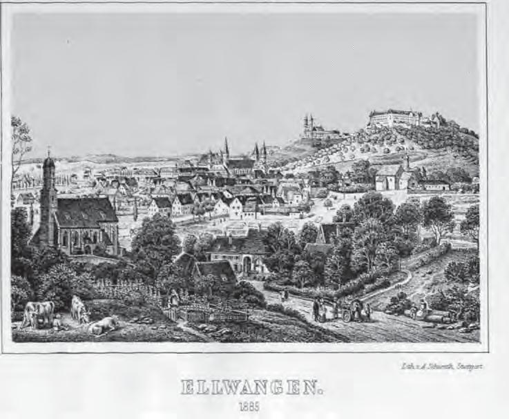 Landkreis Aalen Einwohnerzahlen Ansicht von Ellwangen und Karte aus der Beschreibung des Oberamts Ellwangen von 1886 1824 24.625 Einwohner 1828 25.547 Einwohner 1862 29.839 Einwohner 1900 30.