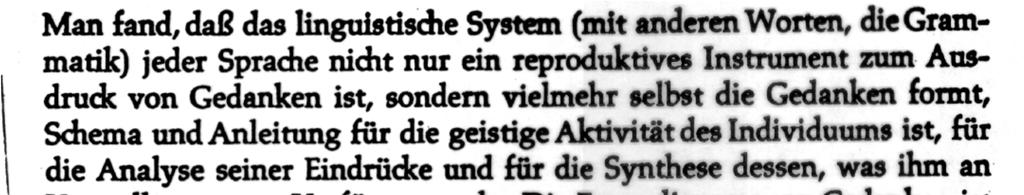 Sprachliche Relativität Whorf, Benjamin Lee (1963): Sprache
