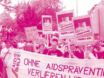 Die Landesarbeitsgemeinschaft Frauen und AIDS: Spots... Die LAG mischt sich ein: Gegen die Haushaltskürzungen geht die LAG 2002 gemeinsam mit der AIDS-Hilfe NRW auf die Straße.