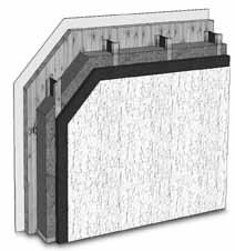 Außenwand Massivholzwand mit Wärmedämm-Verbundsystem Konstruktionsbeispiele massivholz-aussenwand von innen: 1 Innere Beplankung 2 Installationsebene 3 Massivholzwand 4 STEICOprotect 5 Zugelassenes
