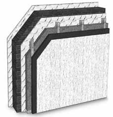 Sanierung Mauerwerksbau mit Wärmedämm-Verbundsystem Konstruktionsbeispiele Aussenwand in Ziegelbauweise von innen: 1 Innenputz 2 Mauerwerk 3 Außenputz 4 / STEICOzell mit Konstruktionsvollholz oder