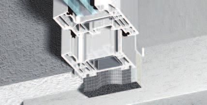 Vorkomprimierte Dichtbänder TEROSON PT 1000 Multifunktionales vorkomprimiertes PUR-Schaumstoffband mit Spezialfolie zur 3-Ebenen-Abdichtung von Fenster- und Türanschlussabdichtungen