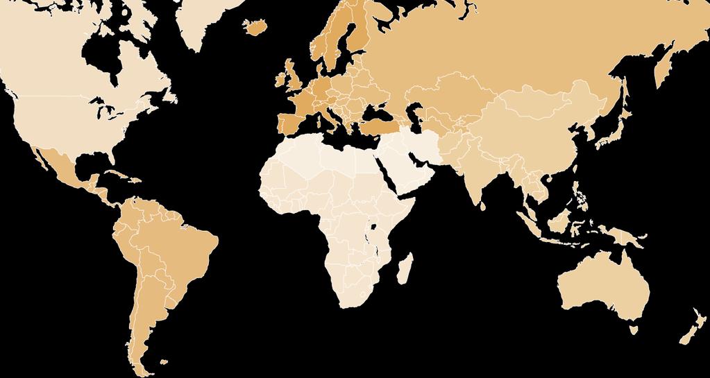 Herkunfts- und Zielregionen von DAAD-Stipendiaten* IN 2.087 OUT 5.339 Nordamerika IN OUT 4.602 41.586 Nord-Süd- und Westeuropa IN 16.048 OUT 9.