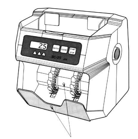 Papierstärkenadjustierung Stackersensor Abb.