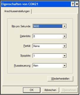 Serielle Schnittstelle 6. Serielle Schnittstelle Als Kommunikationsmittel kann das HyperTerminal von Microsoft Windows verwendet werden.