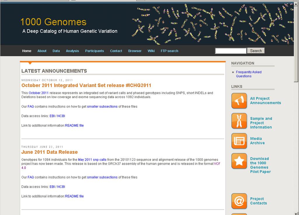 1000 Genome Project::