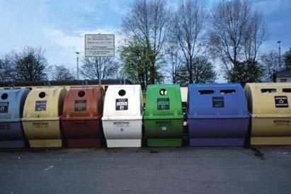 getrennte Sammlung + Recycling bis 2015 getrennte