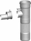 Mündungsrohr - 6 Abstandhalter DN110 bzw. DN125 (Polypropylen) - Erweiterung zentrisch DN80 auf DN110 bzw.
