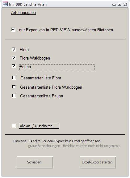 Die Excel-Tabelle