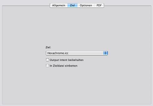 Setzen von PDF/X Informationen Im Reiter Konfiguration / PDF gibt es die Option, dass der optimierten bzw. farbkonvertierten PDF-Datei PDF/X spezifische Informationen mitgegeben werden.