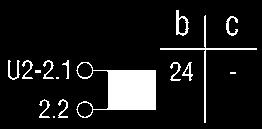 Primärspannung [V] b) Sekundärspannung [V] c) Brücke Beispiel: Bei einer Nenneingangsspannung von 460 V müssen die Klemmen 1.4 und 1.8 gebrückt werden.