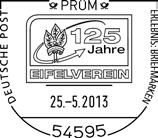 1. philatelistische stempel sonderstempel - Neuheiten 54595 PRÜM - 25.5.2013 stempelnr.