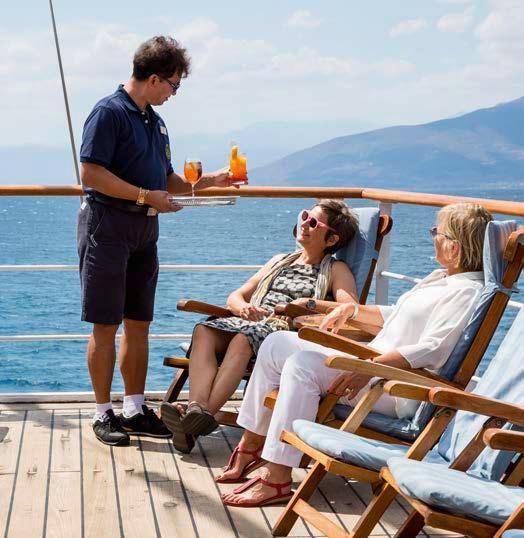 Entspannen unter vollen Segeln Unsere beiden Windjammer-Ladys sind zwei perfekte Gastgeberinnen und laden ein