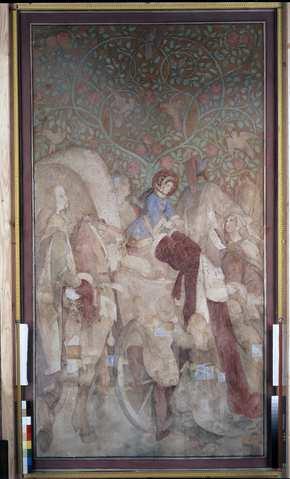 Bild 6: Fresko Ankunft der heiligen Elisabeth auf der Wartburg Deutlich erkennbar sind von oben nach
