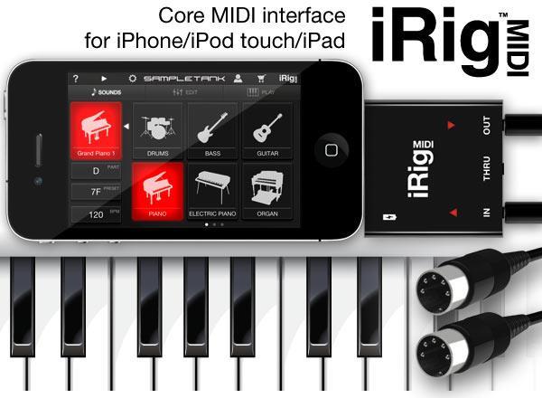 irig Midi IRig Midi ist eine kompakte Midi Schnittstelle für das ios, dass alle Midi-kompatiblen Geräte mit dem