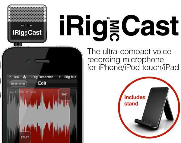 irig Mic CAST Der kleine Bruder des irig Mics, kompakte Bauweise ideal für Podcasts, Interviews, Vorlesungen und