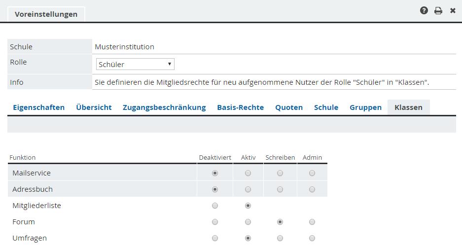 2.6 Festlegen der Standardeinstellungen unter Voreinstellungen Nach der Probierphase mit den verschiedenen Testaccounts sollte Ihnen, eventuell in Zusammenarbeit mit anderen Kolleginnen und Kollegen,