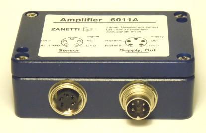 www.zanetti-mt.ch - 1 - Datenblatt 6011A Schnittstellen (Anschlussseite) Einkanaliger Messverstärker mit digitaler Schnittstelle für induktive Messtaster, welche als Halbbrücken ausgelegt sind.