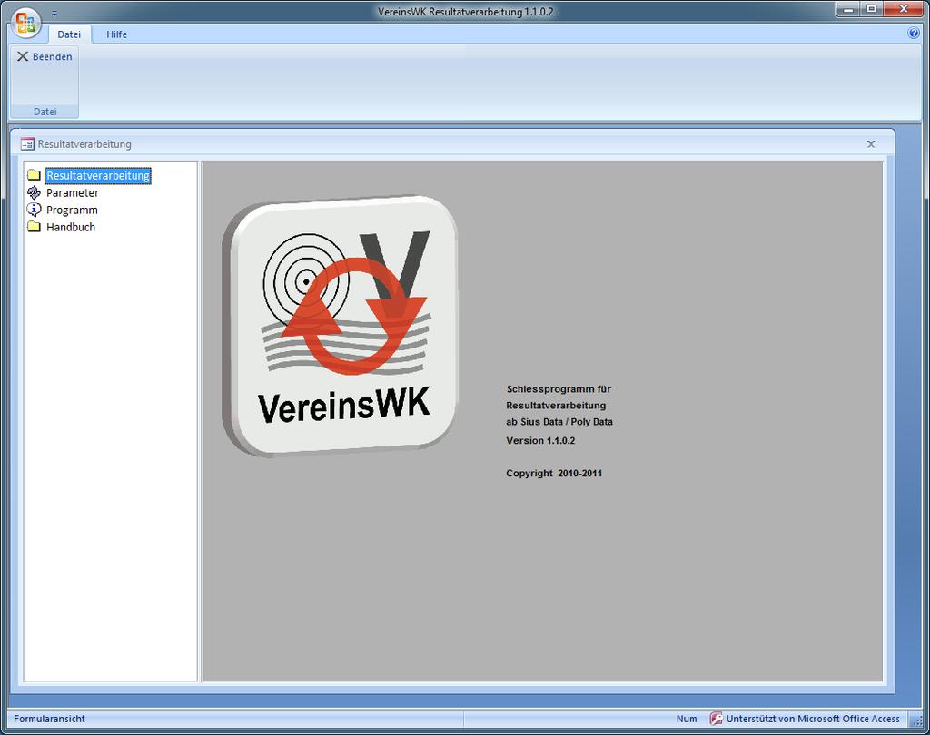 Anleitung Einrichtung Datenschnittstelle VereinsWK <-> SiusData V1.8 Das Programm VWKRes ermöglicht die automatische Resultatverarbeitung zwischen VereinsWK und SiusData.