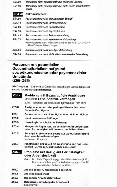 ICD-10-Entwicklung am Beispiel von Z55.