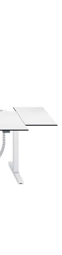 Elektrifizierung bis zum praktischen Sichtschutz. Beim Besprechungstisch ist zudem die Tischplatte mit einer Steckdoseneinheit bestückbar.